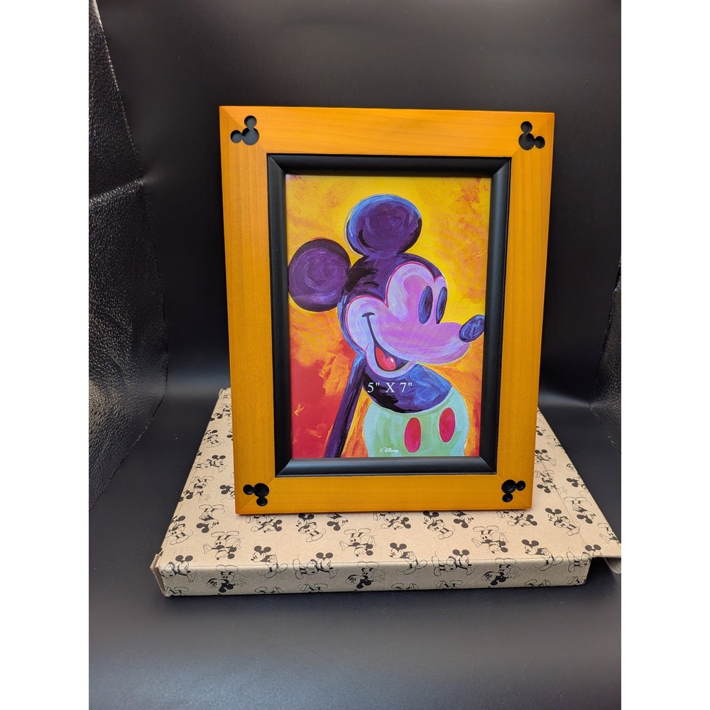 New in Box Disney Mickey Mouse Wooden Frame 5x7